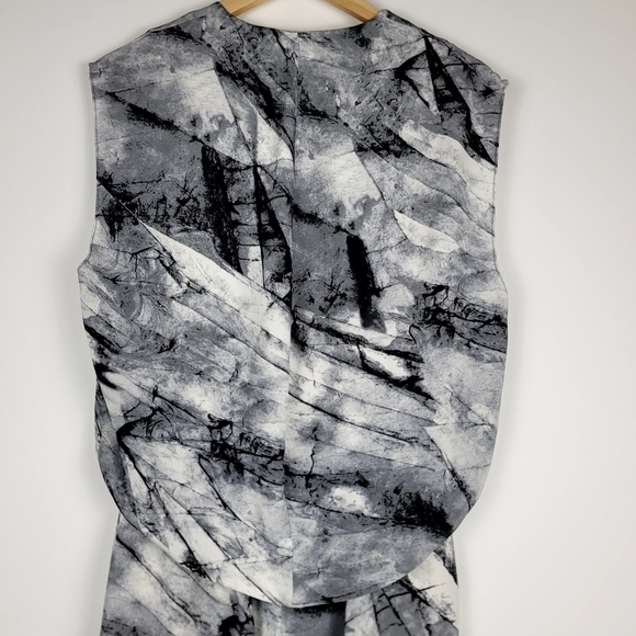 Helmut Lang abstract midi sleeveless dress uk size 00 - Picture 7 of 12